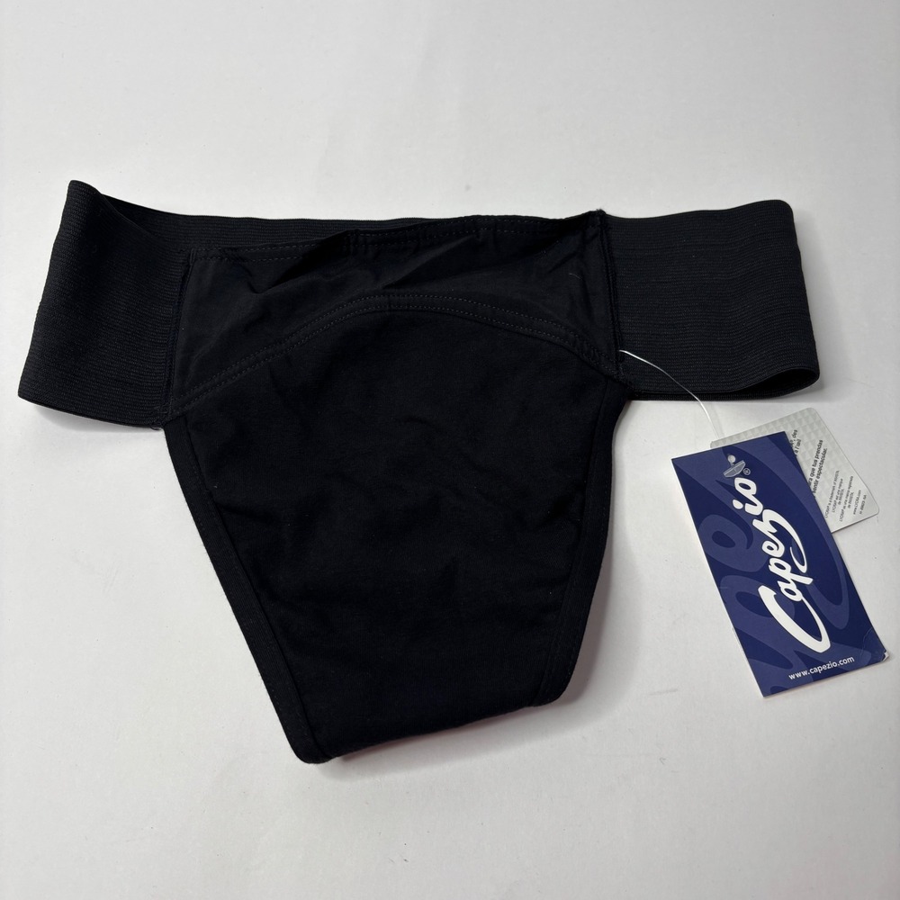 Capezio N5930 Black Quilted Panel Dance Belt Thong Mens Medium NWT New with Tags